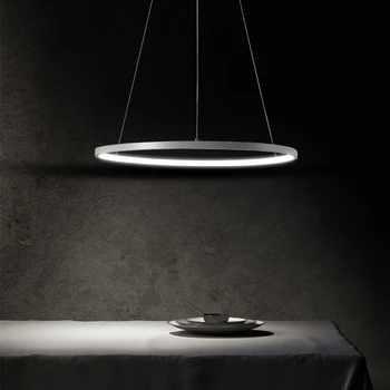 Moderné led svetiel prívesok Kruh, krúžok prívesok lampa luminaria Nordic pre jedáleň, obývacia izba, spálňa, kuchyňa závesné lampy, svietidlá