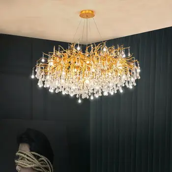 Moderné Luxusné LED Krištáľový Luster Osvetlenie Obývacej Miestnosti Dekorácie LOFT Lampa Kuchyňa, Jedáleň, Obývacia Izba, Hala Vnútorné Osvetlenie