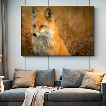 Moderné Zábavné Fox Plagát Plátno na Maľovanie na Stenu Umenie Zvierat Obrazu HD Tlače Pre Obývacej Izby, Spálne Dekorácie Cuadros Č Rám