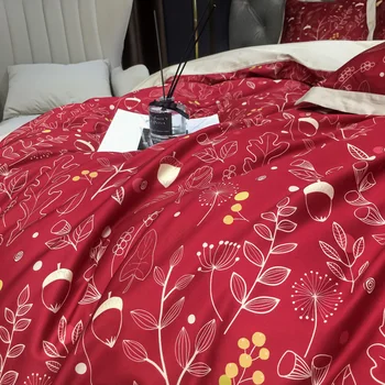 Moderný Štýl 60. ROKOCH Egyptskej Bavlny Digitálna Tlač posteľná bielizeň Nastaviť Bavlnené Obliečky Kryt Posteľná Bielizeň Vybavené List obliečky Obliečky na Vankúše