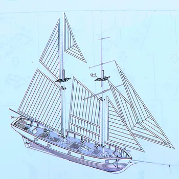 Montáž Stavebné Súpravy Loď Model Drevené Plachetnice Hračky Plachtenie Model Zostavený 1:100 Drevené Stavebnice urob si sám