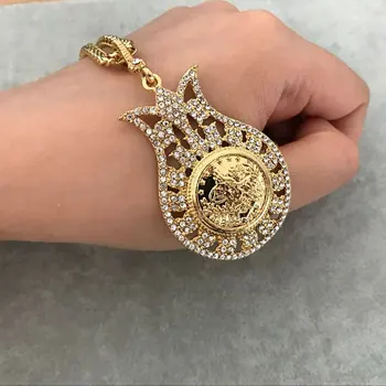 Moslimské islam Turci Prívesok Náhrdelník Arabských Mincí prívesok náhrdelník prijať drop shipping