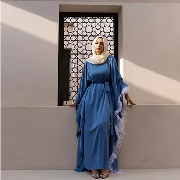 Moslimské oblečenie Príležitostné Voľné Bat Rukáv Stredného východu Šaty, Šaty islamské oblečenie dubaj abaya