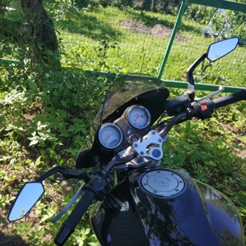 Motocykel Spätné Zrkadlá Univerzálna Carbon Fiber Vzhľad Bývania Riadidlá Bočné zrkadlá Čierny pre Ducati Aprilia Skúter Piaggio