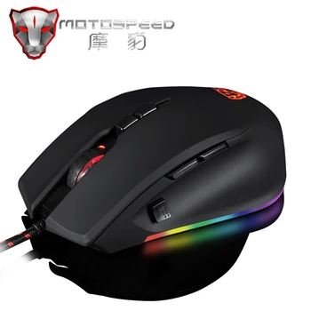 Motospeed V80 RGB Hernej Myši PMW3325 5000 DPI USB Wried Optických Myší LED Podsvietený Dýchanie myš pre PC Prenosný Počítač hráč