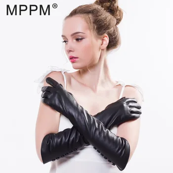 MPPM Módy Nové 2018 Večierok Zime Dlhšie pravej Kože Ženy, Udržiavať v Teple, Dlhé Rukavice Špeciálna Ponuka ping