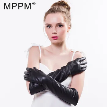 MPPM Módy Nové 2018 Večierok Zime Dlhšie pravej Kože Ženy, Udržiavať v Teple, Dlhé Rukavice Špeciálna Ponuka ping