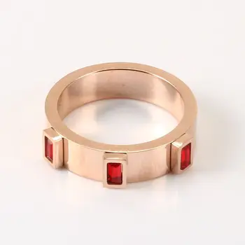 MSX ružové Zlato Striebro, zlatenie Nehrdzavejúcej Ocele, Prstene Luxusné Svadobné Zásnubný Prsteň Zelená Modrá Červená CZ Kryštálmi Prstene pre Ženy