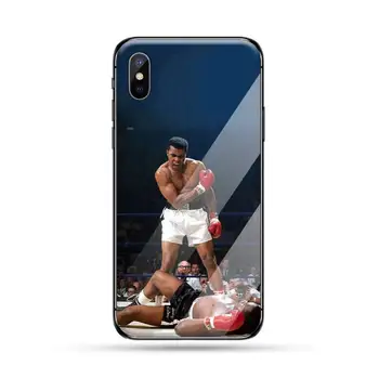 Muhammad Ali boxerský šampión Telefón Prípade Tvrdeného skla Pre iphone 5C 6 6 7 8 plus X XS XR 11 PRO MAX