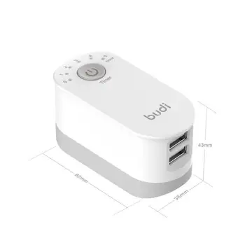 Multi-funkcia Smart Nabíjací Adaptér 12W 2.4 2 USB Konektor Nabíjačky Nabíjačky Rýchly vstup 100-240V Plug/USA, UK Bezpečnostné Časovač Plug/E U8R4