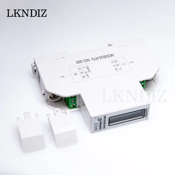 Multifunkčné DIN lištu Digitálny Voltmeter Ammeter Wattmeter LCD Podsvietenie Displeja KWH Merač AC 230V 5-100A RS485 Modbus Výstup