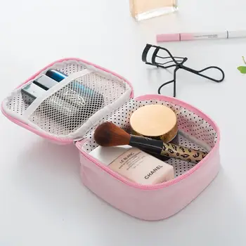 Multifunkčné Malý Úložný Vak make-up Toaletná Organizátor Taška Nabíjací Kábel Puzdro pre Domáce a Cestovanie (Melón Červený)