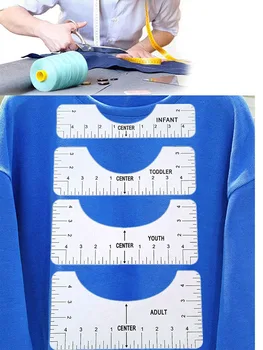 Multifunkčné Mieru Príslušenstvo Meracie Pravítka PVC T-Shirt Pravítko Sprievodca Kvalitný Ľahký Kalibračný Nástroj Pre T-shirt