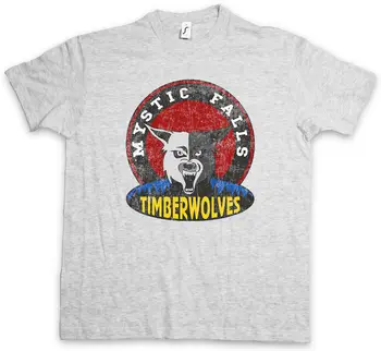 Mystic Falls Timberwolves Tričko Upír Futbalista Tímu Diáre Prihlásenie Logo Cartoon T Shirt Mužov Unisex Nové Módne Tričko