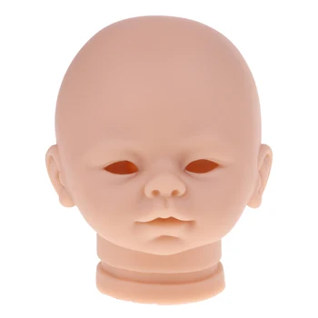Mäkké Silikónové Realistické Baby Doll Hlavu Sculpt Rezbárstvo Mold 18-palcové Reborn Prázdne Telo Náhradný Diel Kit #3