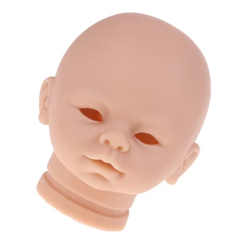 Mäkké Silikónové Realistické Baby Doll Hlavu Sculpt Rezbárstvo Mold 18-palcové Reborn Prázdne Telo Náhradný Diel Kit #3