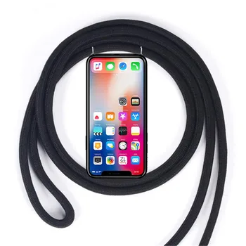 Mäkké TPU Prípade mobilného Telefónu ozdobná šnúrka na uniforme Krk Lano Kábel pre Xiao Redmi Poznámka 9 Pro Max 9A 9C 9S 10X K30 Pro Zoom 1 Lite Kryt