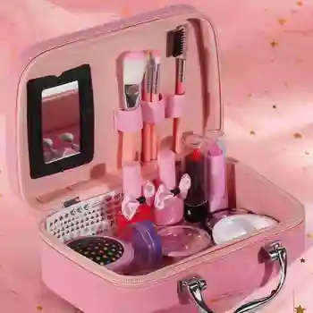 Móda Deti Kozmetika Make-Up Set Bezpečné Umývateľný Detí make-up Set Box Princezná Ruženka Predstierať, že Hrať Hračky Pre Dievča, Hračky pre deti