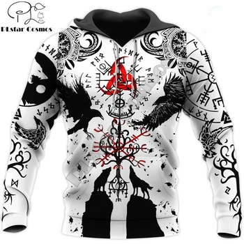 Móda Mužov hoodies Krásne Vikingovia Tetovanie 3D celého Vytlačené Hoodie/zip hoodies Unisex Bežné streetwear sudadera hombre