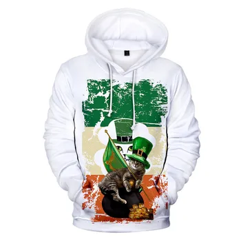 Módny Dizajn Írska Zelená Zábavné Pohode coats St. Patrick ' s Day 3D tlač Hoodies Muži/Ženy kvalitné mikina ležérne oblečenie