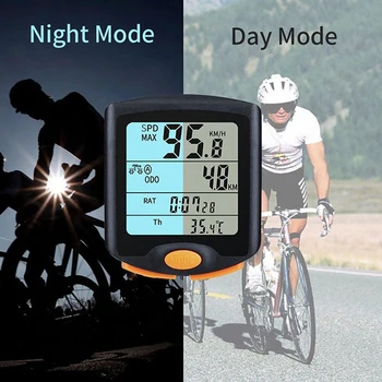 Na bicykli jazda na Bicykli, Cyklistické počítače počítadlo kilometrov Káblové Podsvietenie LCD Displeja Speedomet počítadlo kilometrov Tabuľka Kódov Podsvietenie Cyklistické Rýchlosť Počítadla
