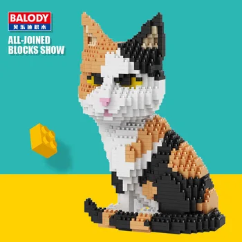 Na sklade Balody 16038 16036 16037 16039 1 Diamond Stavebné Bloky, Tehla Pet mačka Animal Model Montáž Pre Deti detský Dary