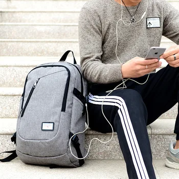 Nabíjanie pomocou pripojenia USB Počítača, Notebooku Batoh Školský batoh Pack Dospelých Študent Taška Business Batoh Muž Unisex Nepremokavé Cestovný Batoh