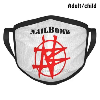 Nailbomb Logo Najlepší Darček Zábavné Vytlačiť Opakovane Masku Na Tvár Nailbomb Thrash Metal Sepultura Antraxu Vojny Vo Vietname Death Metal