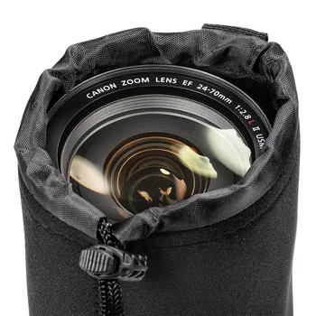 Neewer 4 Veľkosť DSLR Fotoaparát Šnúrkou Objektív Puzdro Taška Kryt veľkosť S M L XL pre Sony/Canon/Nikon/Pentax/Olympus/Panasonic Objektív