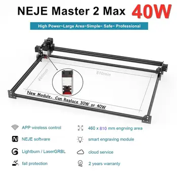 NEJE Master 2 Max 40W CNC Profesionálne Vysoko výkonný Laserový Rezací Stroj Rytie Stroj Lightburn - Bluetooth - App Control