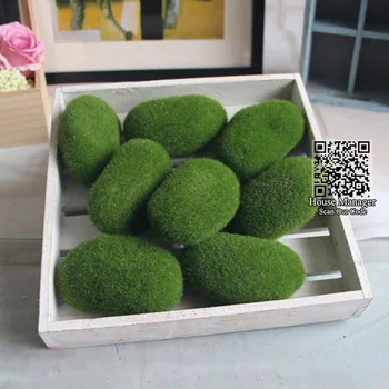 Nepravidelný Zelené Kamene simulovať Machy Lišajníky Muscus Musci hmla loptu, Akvárium Ozdoby rastliny, dekorácie kameň pre akvárium posteľ