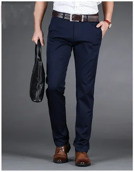 New Slim Fit Homme Strečové Nohavice Vysoko Kvalitné pánske Nohavice Klasické Obchodné Ležérne Oblečenie Formálne Módne Dlhé Nohavice