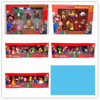 New Super Mario Mini Údaje Super 6 Pack Kolekciu PVC Hračky