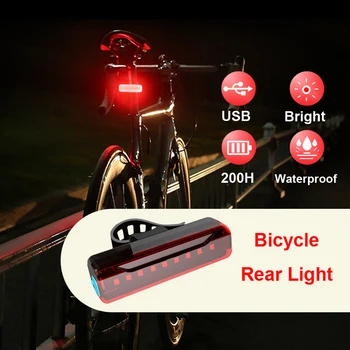 NEWBOLER 2600 mAh, LED zadné svetlo Požičovňa USB Nabíjateľné Bezpečnostné Výstražné Svetlo na Bicykel Zadné zadné Svetlo Svetlom Baterky Na Bicykli