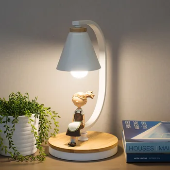 Nordic moderné Princeznú stolové lampy pre deti spálňa, lampy tabuľka kreatívny darček vták lampa stolná lampa v štýle art deco vedľa žiarovka E27
