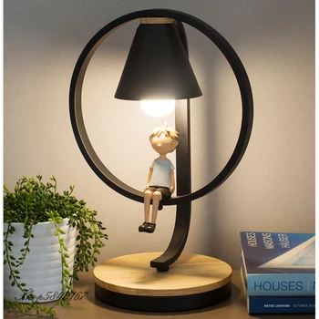 Nordic moderné Princeznú stolové lampy pre deti spálňa, lampy tabuľka kreatívny darček vták lampa stolná lampa v štýle art deco vedľa žiarovka E27