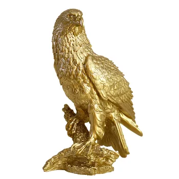 Nordic Živice Golden Eagle Figúrky Sochy na Dekoráciu Domov Obývacia Izba TV Kabinet Office Desktop Miniatúrne Zvieracích Postáv