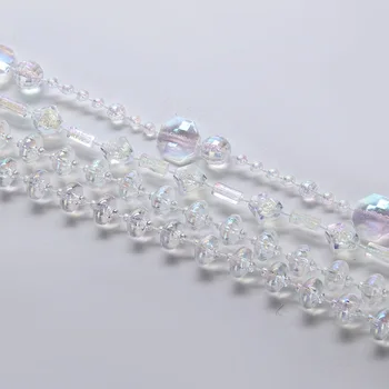 Nová Dúha Akryl Crystal Drôtu, Perličiek Garland svadobné Diamond Strand DIY Svadobné Centerpieces bytové Doplnky Dekor