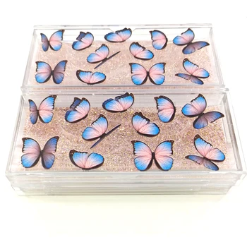 NOVÉ 10pcs veľkoobchodné ceny rias balenie box lash boxy obaly 3D noriek riasy motýľ tlače, Akryl prázdne prípade