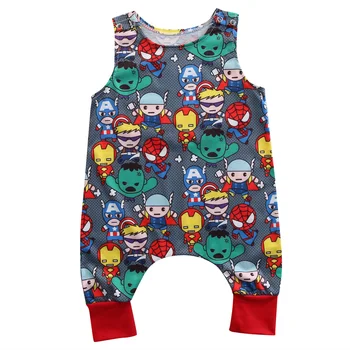 Nové 2021 Dieťa Romper Jumpsuit Novorodenca Nádrž Detské Oblečenie Bavlna Super Hrdinovia Dieťa Chlapec Playsuit Letné Oblečenie