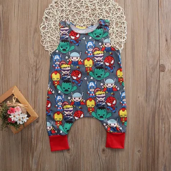Nové 2021 Dieťa Romper Jumpsuit Novorodenca Nádrž Detské Oblečenie Bavlna Super Hrdinovia Dieťa Chlapec Playsuit Letné Oblečenie