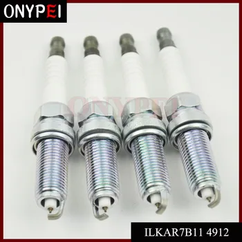 Nové 4pcs/veľa ILKAR7B11 4912 Laser Irídium Spark Plug pre Toyota Scion Pontiac 1.8 L ILKAR7B11-4912