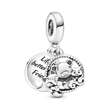 Nové 925 Sterling Silver Had Reťazca Vzor Otvorené Srdce Prívesok Perličiek Náramok Fit Pôvodné Pandora Náramok DIY Šperky Pre Ženy
