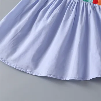 Nové Batoľa, Dieťa Dievča Backless Rainbow Šatka Šaty Príležitostné Letné Oblečenie 1-7 Rokov Dievčatá Bez Rukávov Princezná Šaty, Oblečenie Pre Deti
