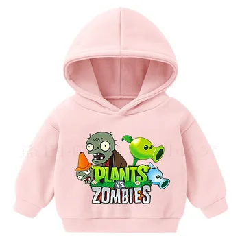 Nové Deti Móda Bežné Harajuku Hoodies bavlna Vytlačené Komiksu, Anime, Rastliny Vs Zombie Mikiny Chlapec Dievča Deti Topy 2020