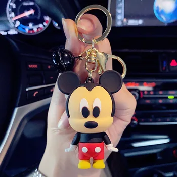 Nové Disney Mickey Minnie Steh Daisy Keychains Bell Roztomilý Kreslený Chlapec Dievča Krúžok Krásna Taška Prívesok Na Príslušenstvo