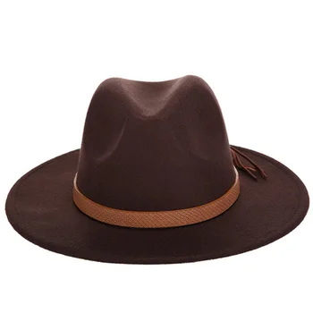 Nové jesenné a zimné pánske, veľkosť kovbojské klobúky fedora čiapky 60 CM klasickej sombrero chlpaté šatku imitácia vlna spp clonu