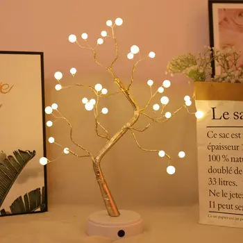 Nové LED Nočné Svetlo Vianočný Stromček Mesiac Pierko Garland Lampa Pre Domáce Deti Spálňa Decor Tabuľky Čítanie Rozprávkových Svetiel Dovolenku Lightin