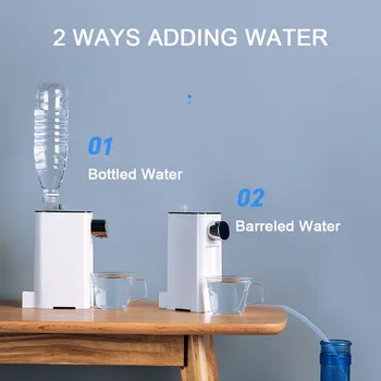 Nové Mini Pocket Zásobník Vody Prenosné Teplú Vodu Piť Dávkovač pre Cestovanie Office Home Fľaša Vody Rýchle a Tepla