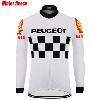 NOVÉ pánske dlhý rukáv cyklistika Dres Biely cyklistické oblečenie Zimné Fleece & č Fleece / bike nosenie